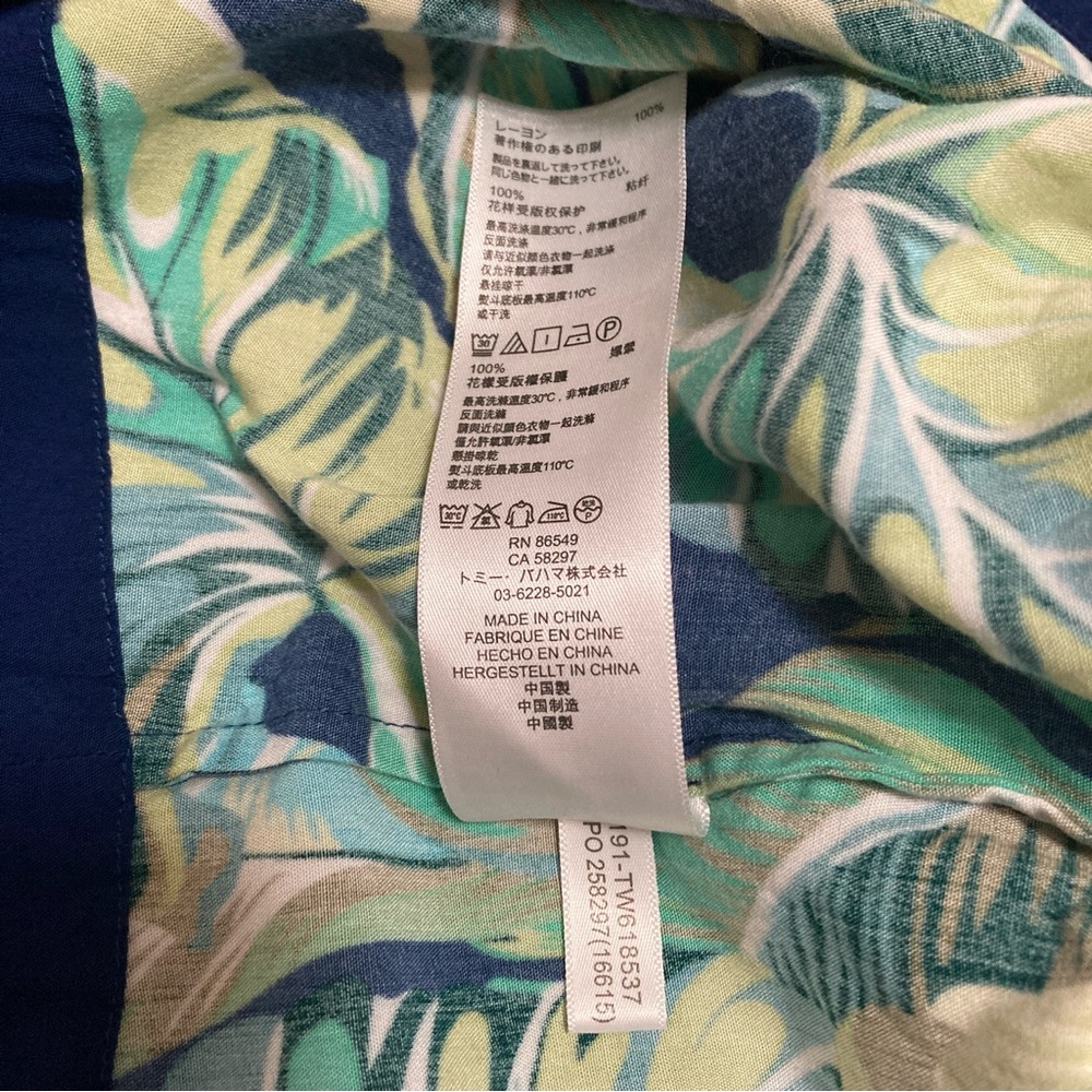 Tommy Bahama Midi Dress Floral Women Blue Green Long Casual M sleeveles - Picture 7 of 16